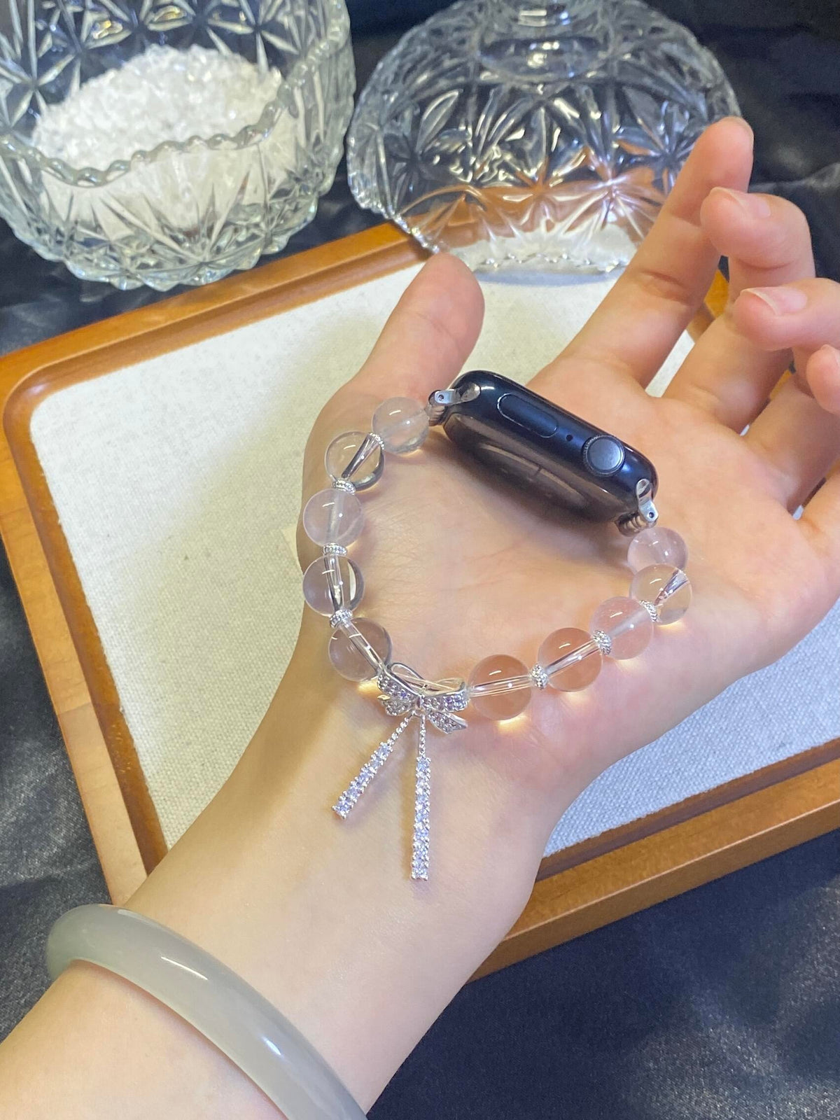 Clear Quartz Crystal Apple Watch Band