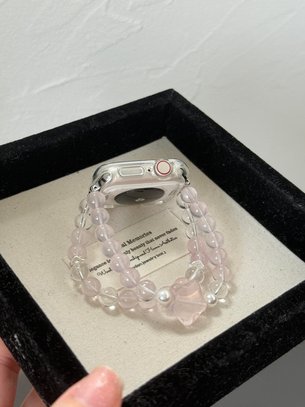 Rose Quartz Crystal Apple Watch Band