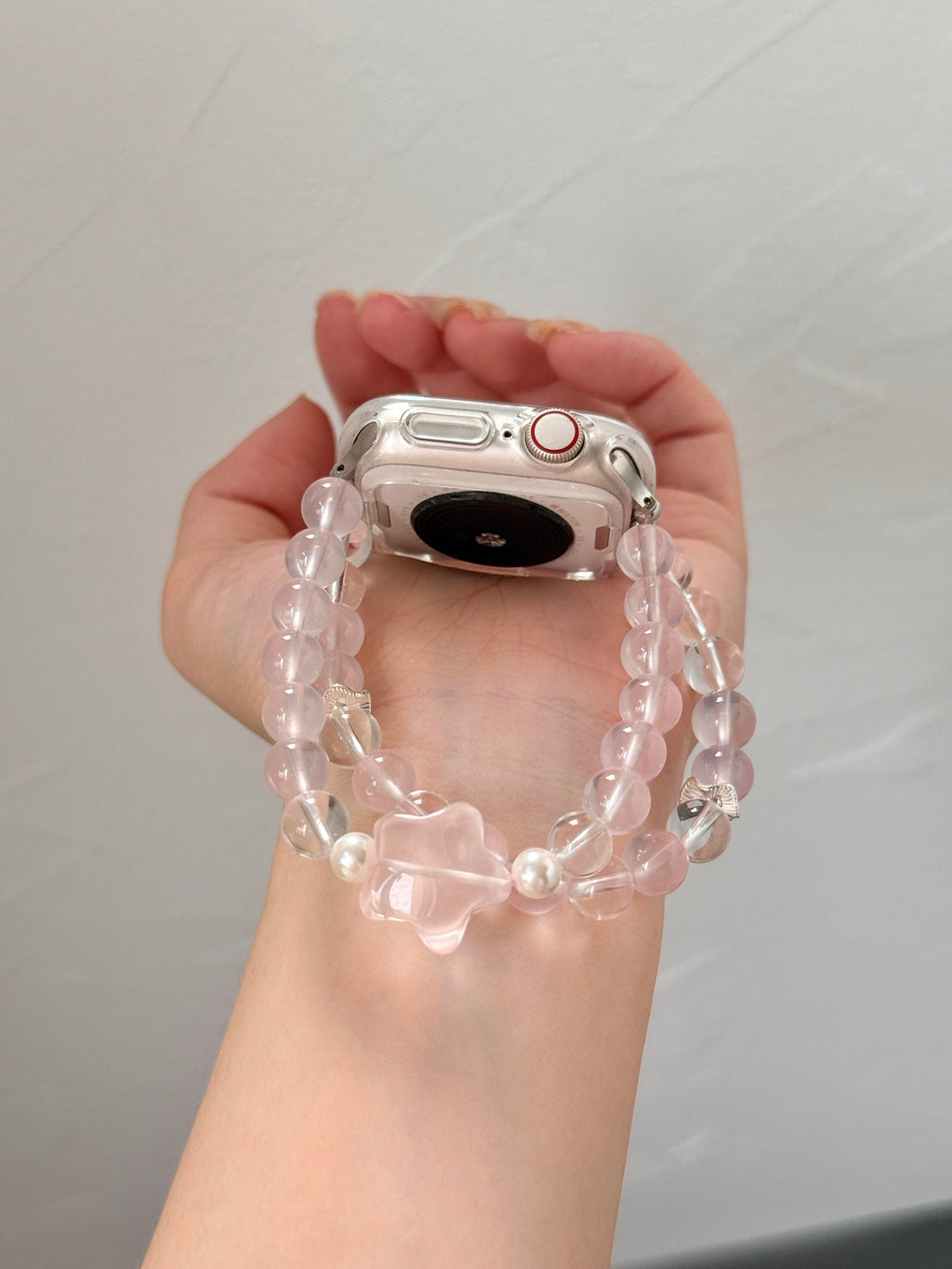 Rose Quartz Crystal Apple Watch Band