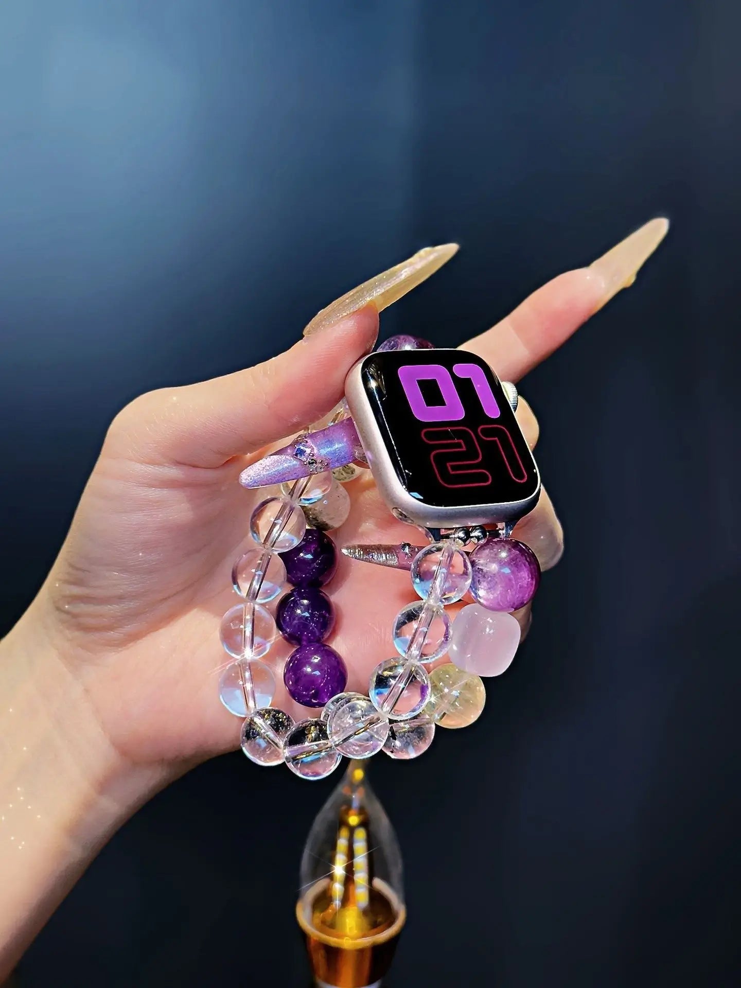 Amethyst Crystal Apple Watch Band