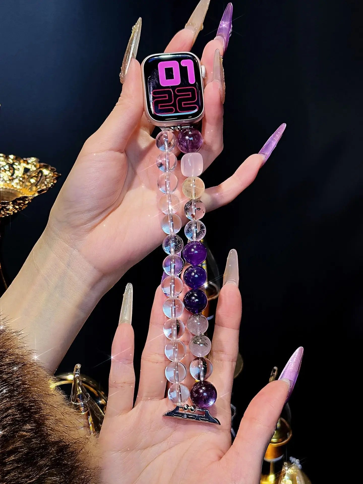 Amethyst Crystal Apple Watch Band