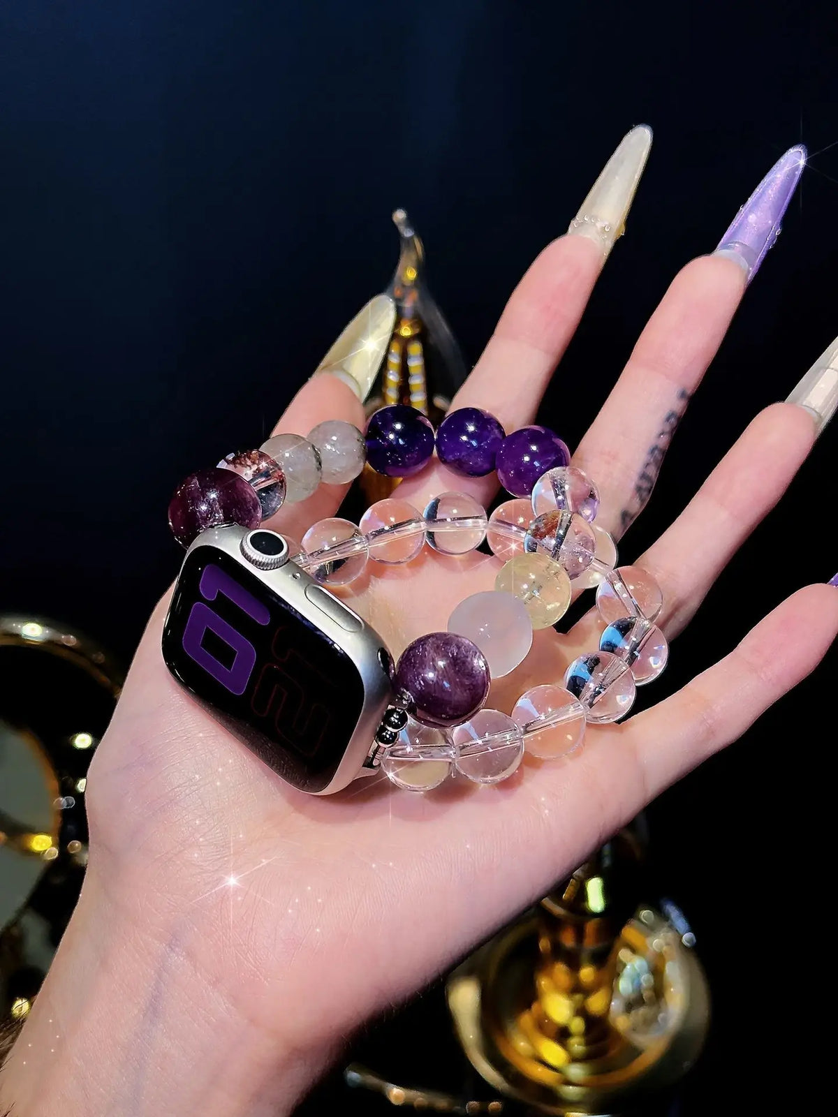 Amethyst Crystal Apple Watch Band